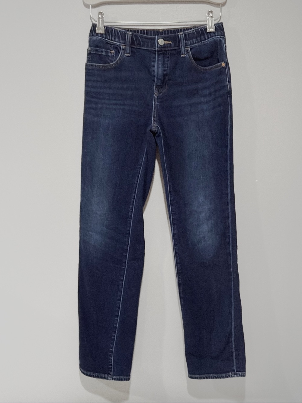 GAP Kids Denim Straight Jeans Elastic Waist Blue Size 14